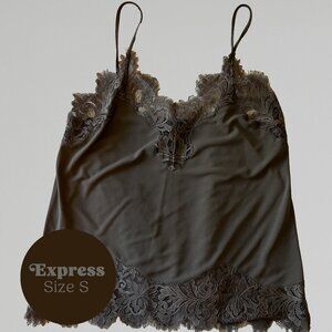 Light brown silky lace cami